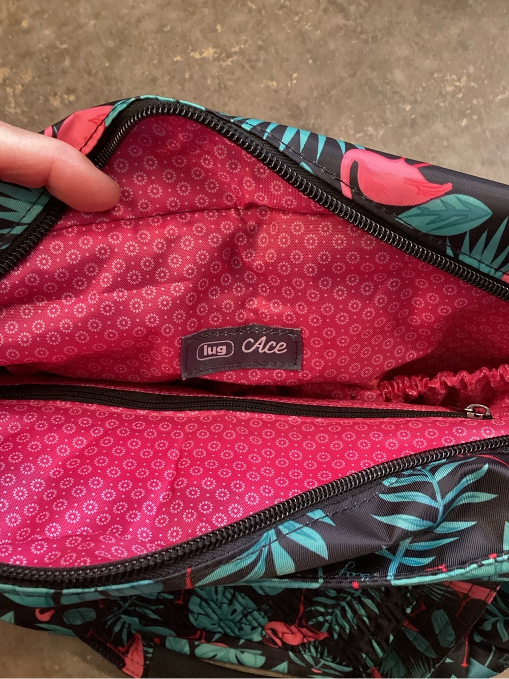 Lug Ace 2 Convertible Travel Tote in Flamingo Black - Picture 12 of 15